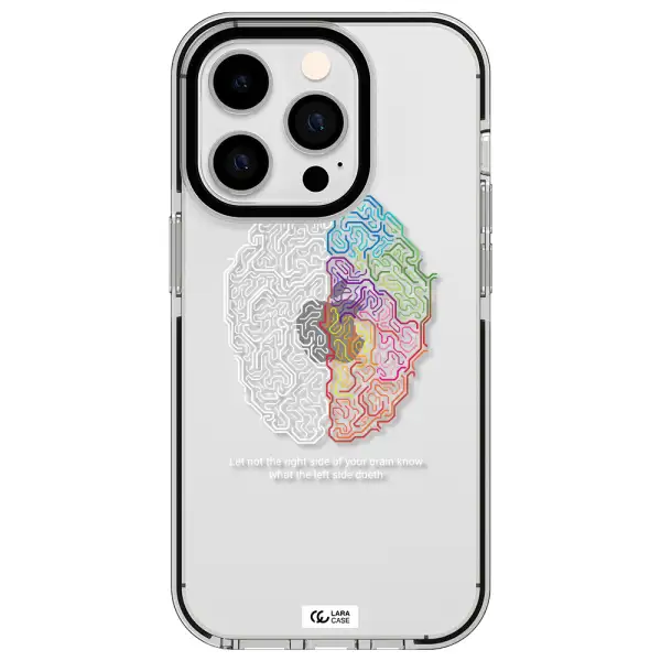 Brain Apple iPhone 14 pro impact black border Case