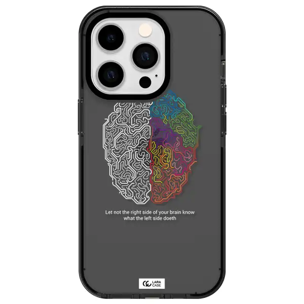 Brain Apple iPhone 14 pro impact Smoke Black Case