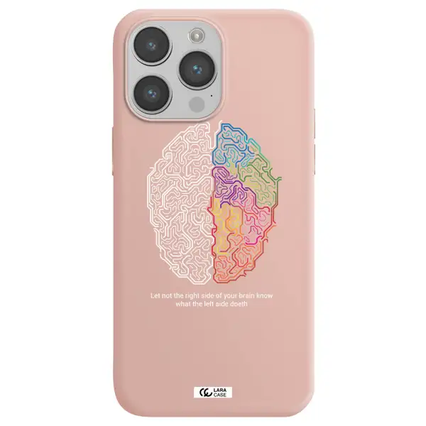Brain Apple iPhone 14 pro max Silicone pastel pink Case