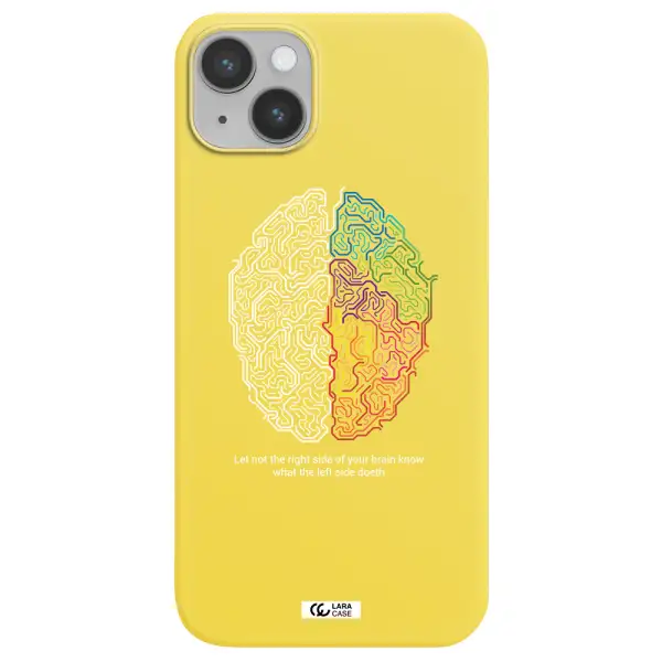 Brain Apple iPhone 14 Silicone canary yellow Case