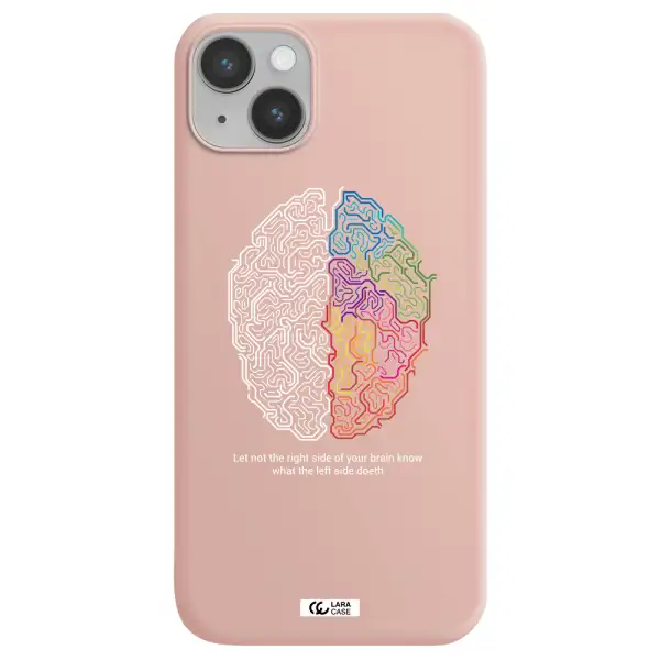 Brain Apple iPhone 14 Silicone pastel pink Case