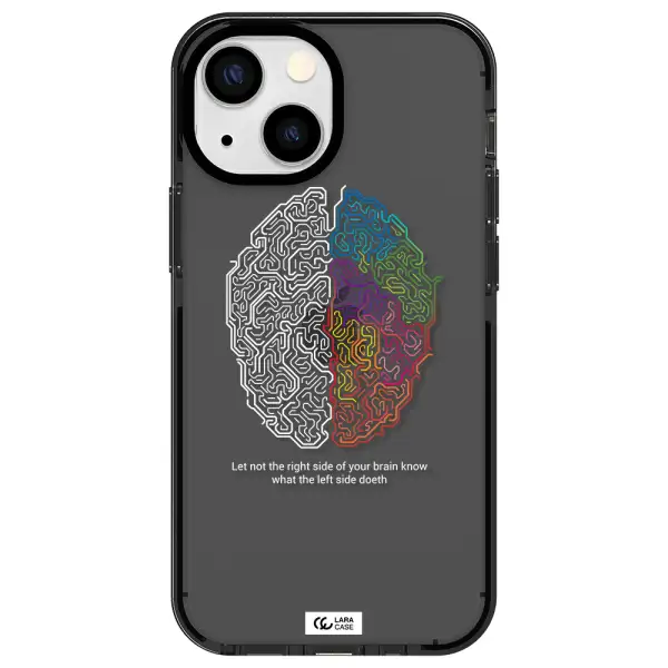 Brain Apple iPhone 15 Plus impact Smoke Black Case
