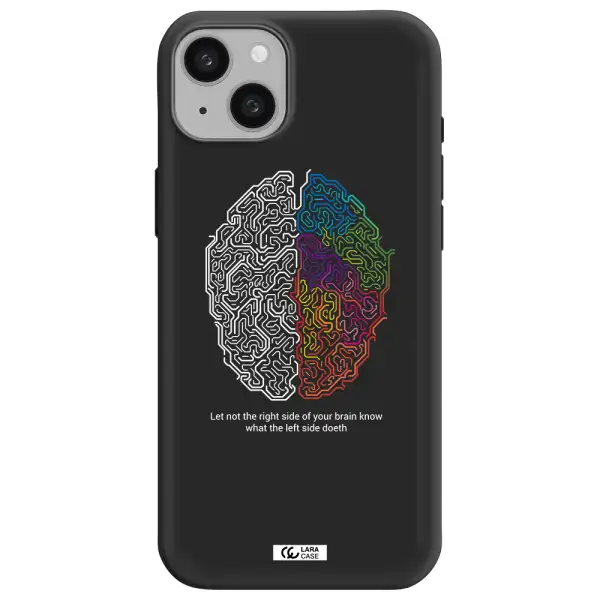 Brain Apple iphone 15 plus Silicone black Case