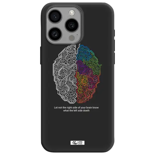 Brain Apple Iphone 15 Pro max Silicone black Case