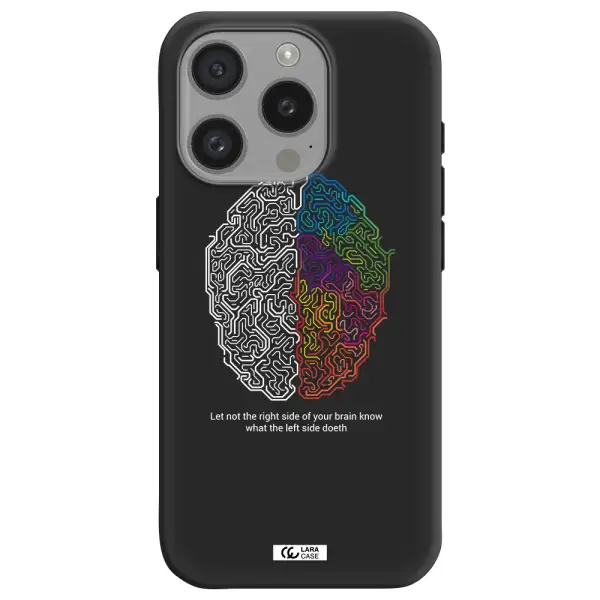 Brain Apple Iphone 15 Pro Silicone Black Case