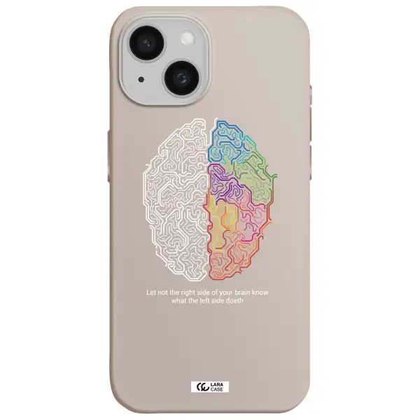 Brain Apple iPhone 15 Silicone Stone Case