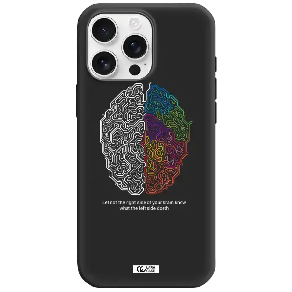Brain Apple Iphone 16 Pro Max Silicone Black Case