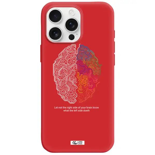 Brain Apple Iphone 16 Pro Max Silicone Imperial Red Case