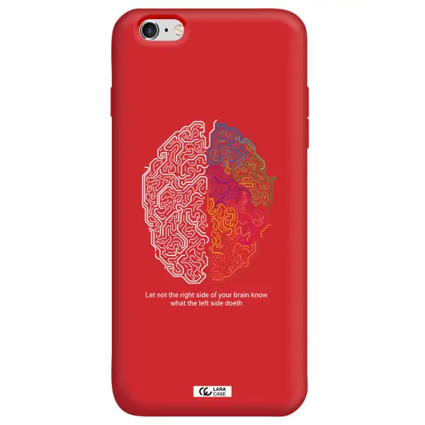 Brain Apple iPhone 6 plus Silicone Imperial Red Case
