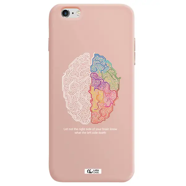Brain Apple iPhone 6 plus Silicone pastel pink Case