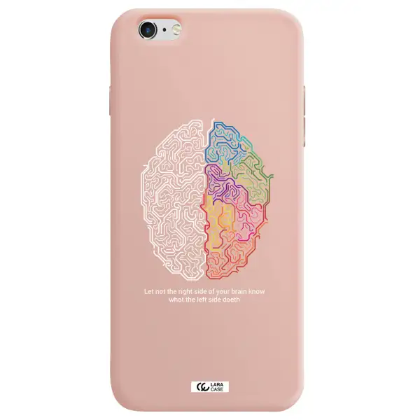 Brain Apple iPhone 6 s plus Silicone pastel pink Case
