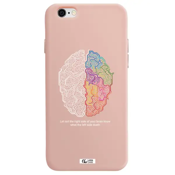 Brain Apple iPhone 6 Silicone pastel pink Case