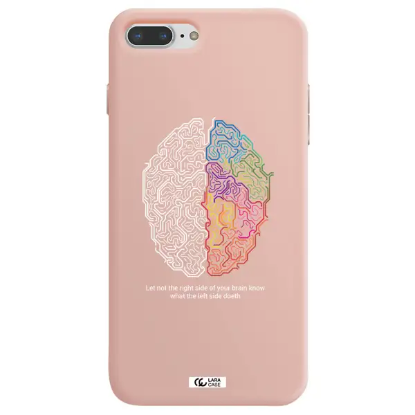 Brain Apple iPhone 7 plus Silicone pastel pink Case