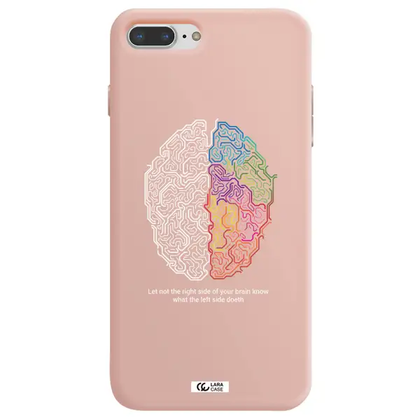 Brain Apple iPhone 8 plus Silicone pastel pink Case