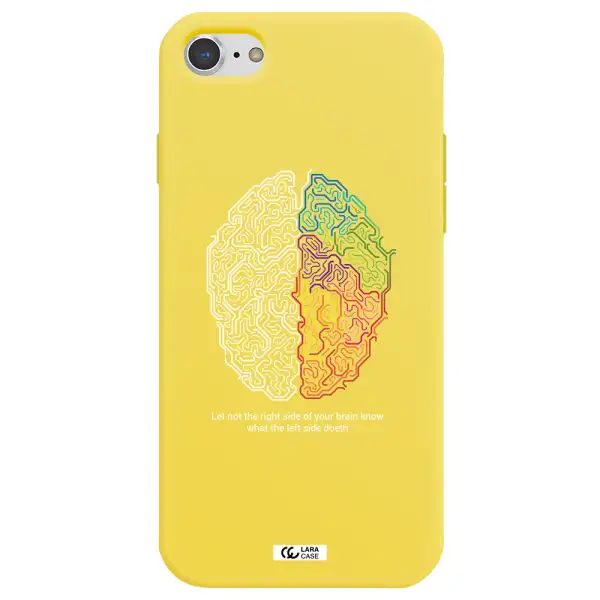 Brain Apple iPhone 8 Silicone canary yellow Case