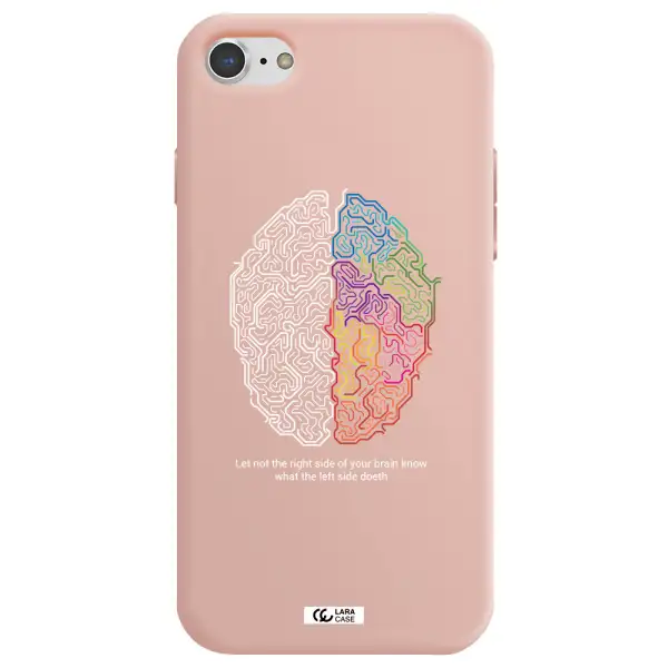 Brain Apple iPhone 8 Silicone pastel pink Case