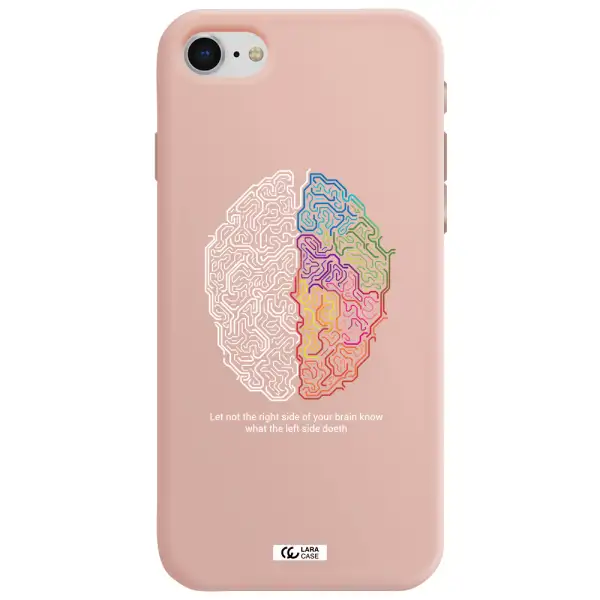 Brain Apple iPhone se 2020 Silicone pastel pink Case