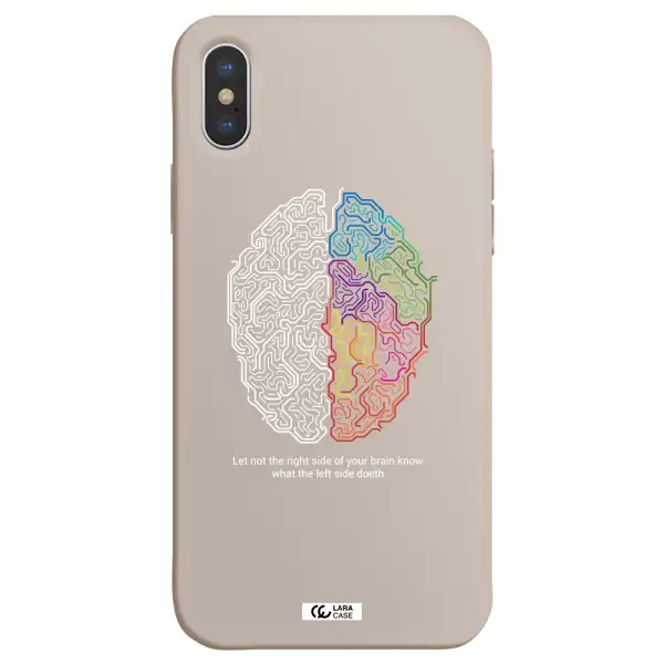 Brain Apple iPhone X Silicone Stone Case