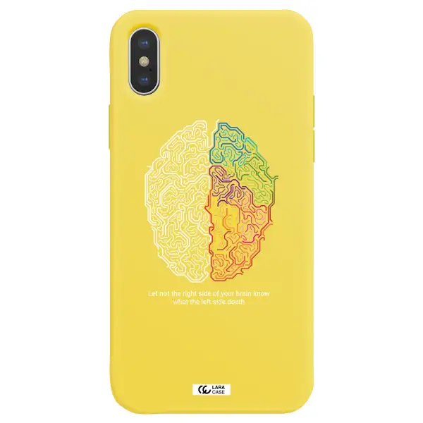 Brain Apple iPhone XS max Silicone canary yellow Case