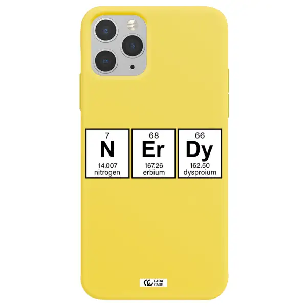 Nerdy Chemical Apple iPhone 11 pro max Silicone canary yellow Case