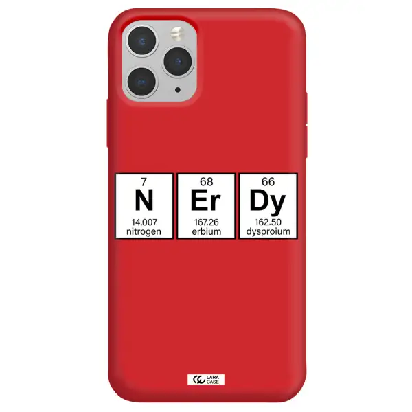 Nerdy Chemical Apple iPhone 11 pro max Silicone Imperial Red Case