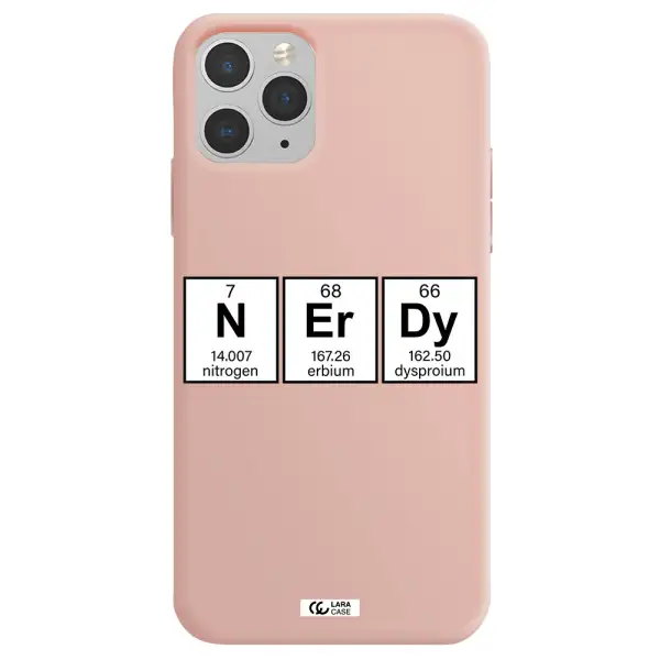 Nerdy Chemical Apple iPhone 11 pro max Silicone pastel pink Case