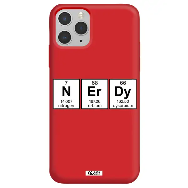 Nerdy Chemical Apple iPhone 11 pro Silicone Imperial Red Case