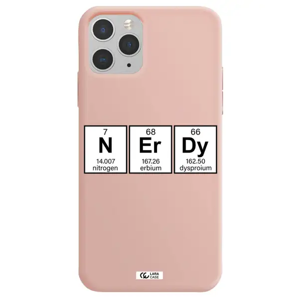 Nerdy Chemical Apple iPhone 11 pro Silicone pastel pink Case
