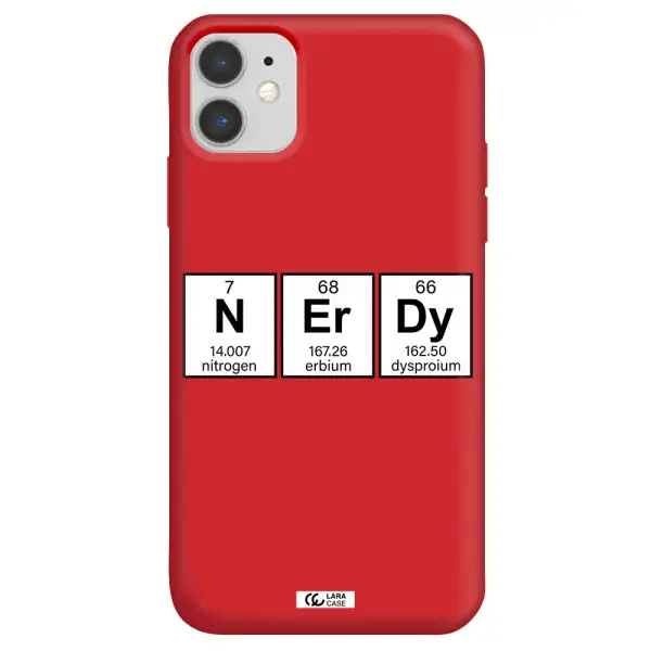 Nerdy Chemical Apple iPhone 11 Silicone Imperial Red Case