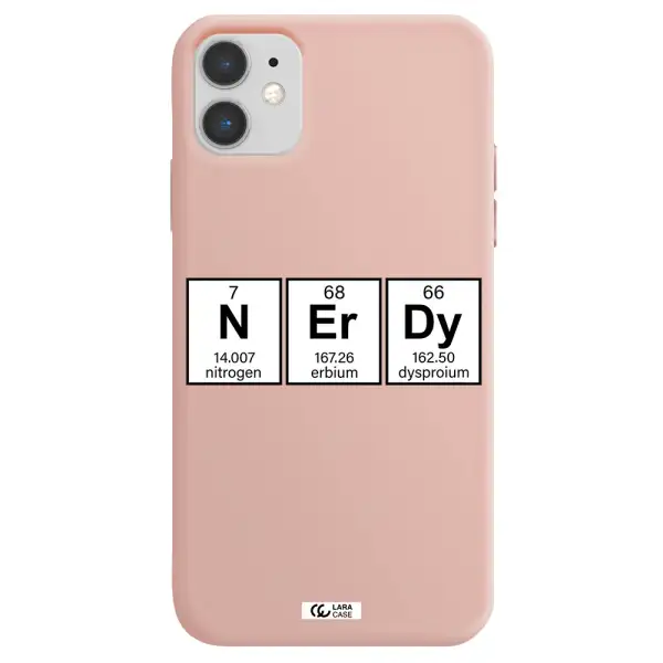 Nerdy Chemical Apple iPhone 11 Silicone pastel pink Case