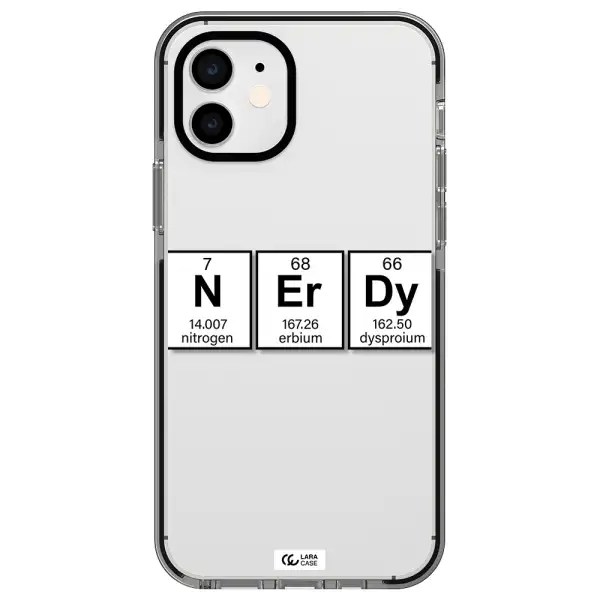 Nerdy Chemical Apple iPhone 12 impact black border Case
