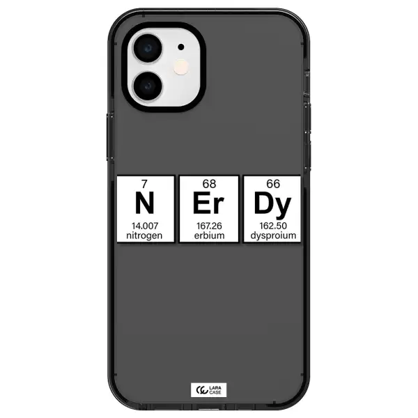 Nerdy Chemical Apple iPhone 12 impact Smoke Black Case