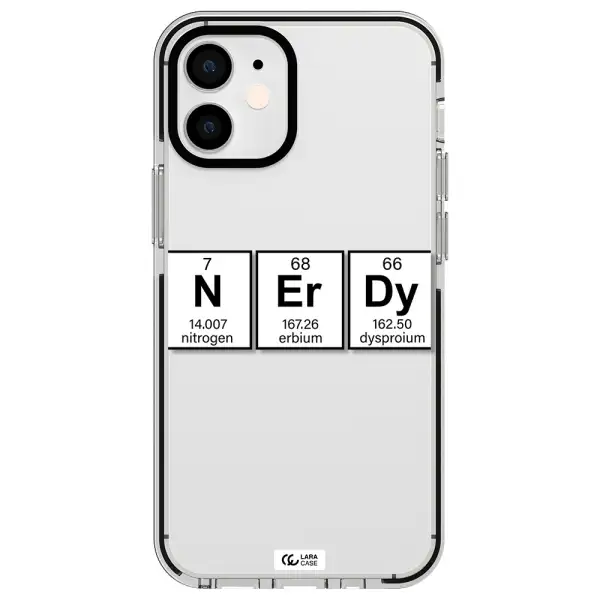 Nerdy Chemical Apple iPhone 12 mini impact black border Case