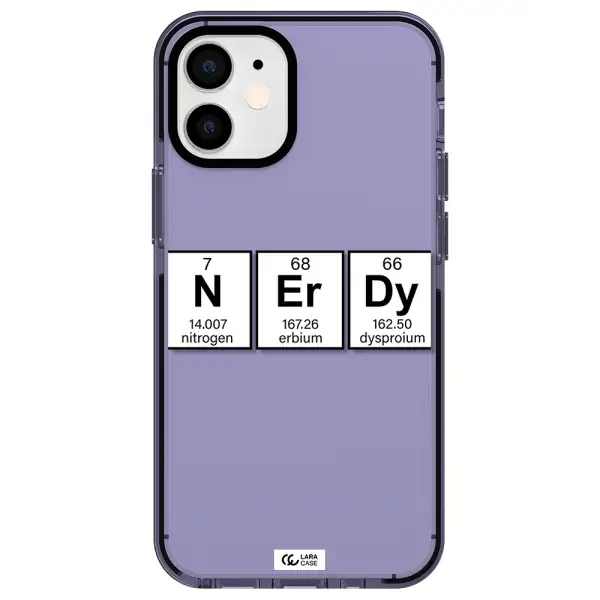 Nerdy Chemical Apple iPhone 12 mini impact Lilac Case
