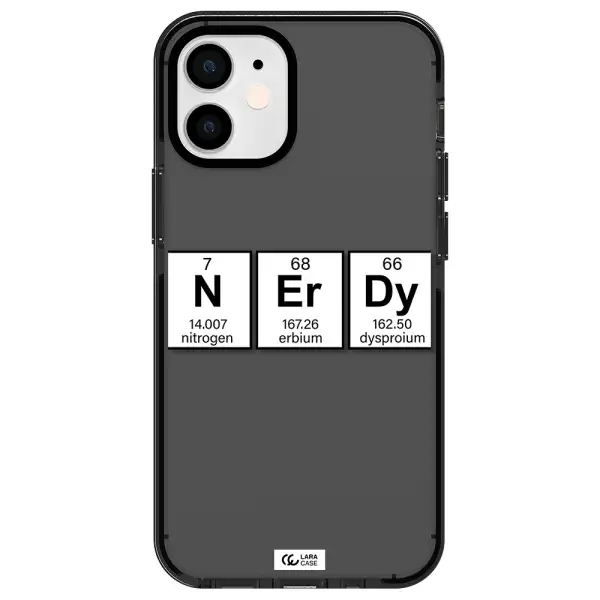 Nerdy Chemical Apple iPhone 12 mini impact Smoke Black Case