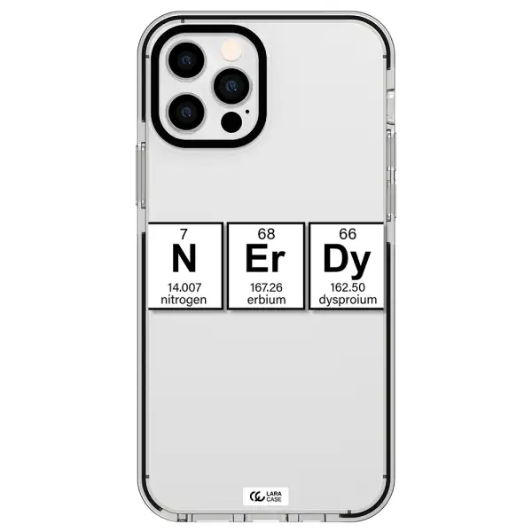 Nerdy Chemical Apple iPhone 12 pro impact black border Case