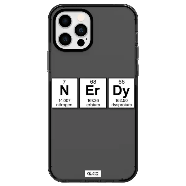 Nerdy Chemical Apple iPhone 12 pro impact Smoke Black Case