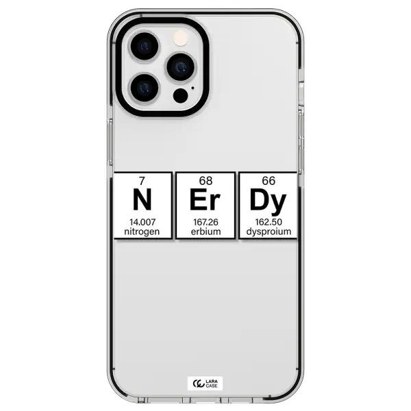 Nerdy Chemical Apple iPhone 12 pro max impact black border Case