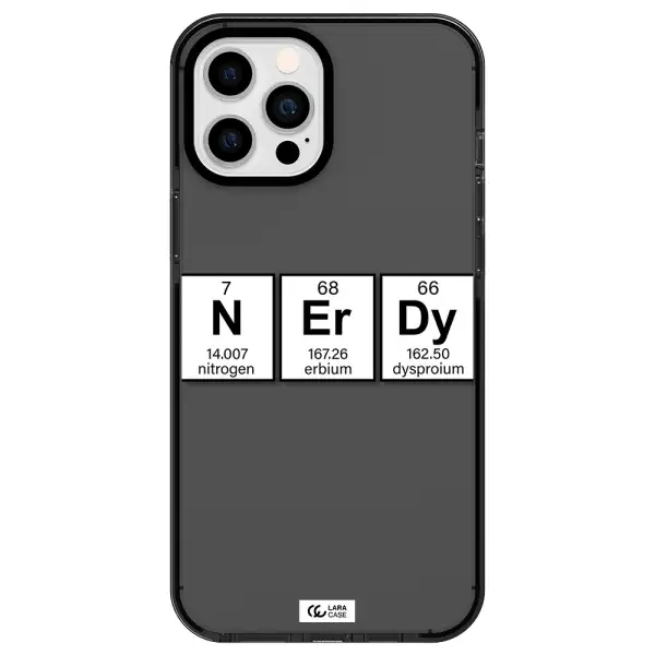 Nerdy Chemical Apple iPhone 12 pro max impact Smoke Black Case