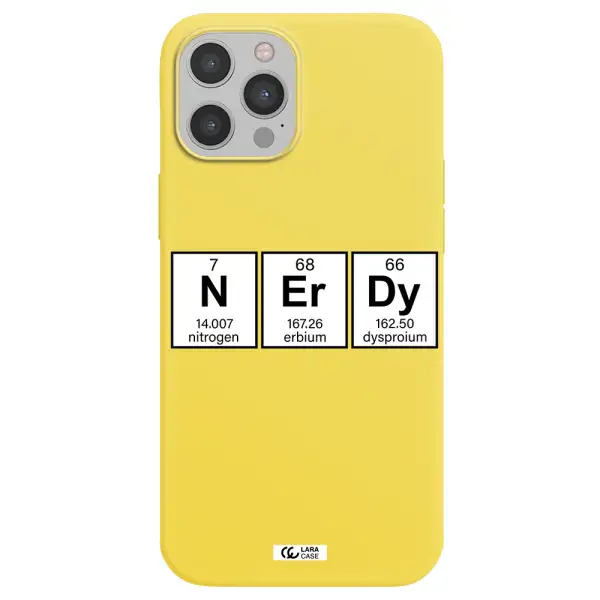 Nerdy Chemical Apple iPhone 12 pro max Silicone canary yellow Case