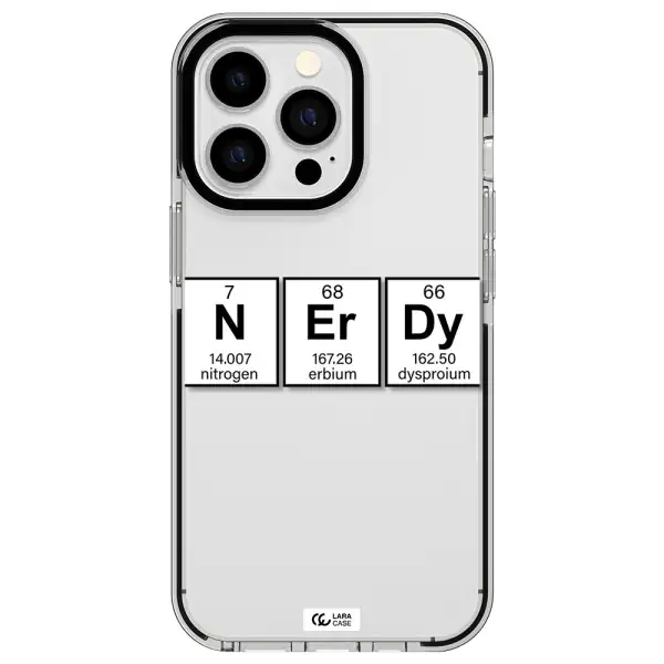 Nerdy Chemical Apple iPhone 13 Pro impact black border Case