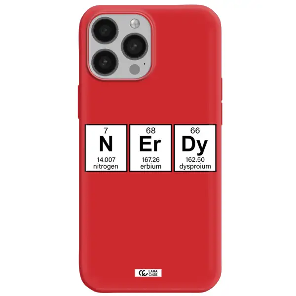 Nerdy Chemical Apple iPhone 13 Pro Max Silicone Imperial Red Case