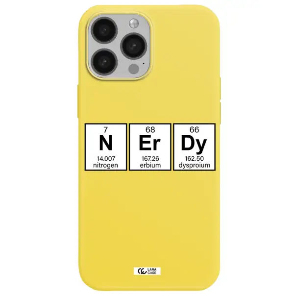 Nerdy Chemical Apple iPhone 13 Pro Silicone canary yellow Case