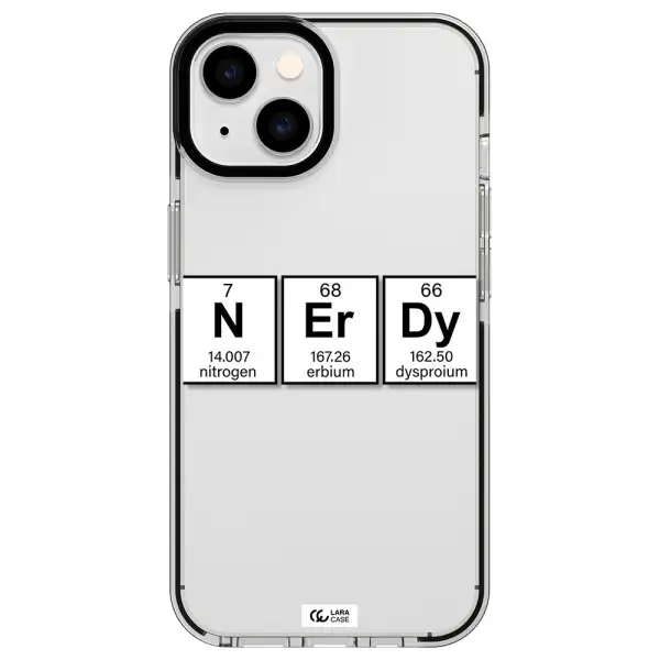 Nerdy Chemical Apple iPhone 14 impact black border Case