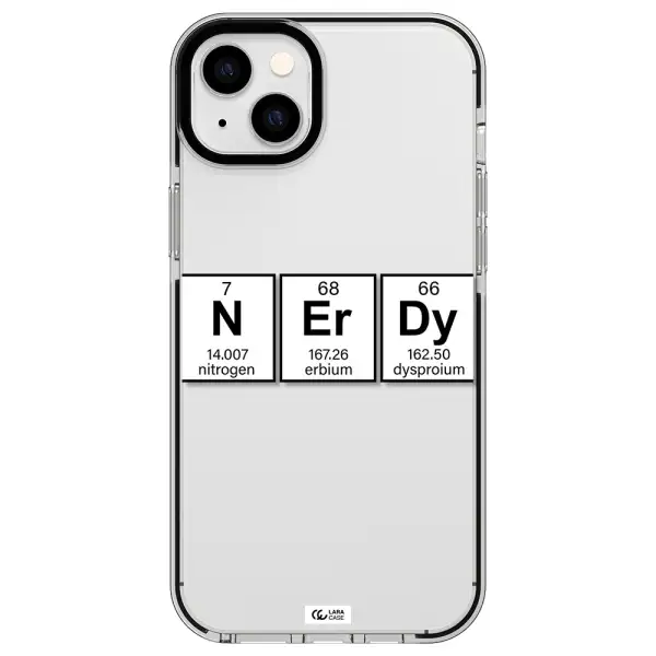 Nerdy Chemical Apple iPhone 14 plus impact black border Case