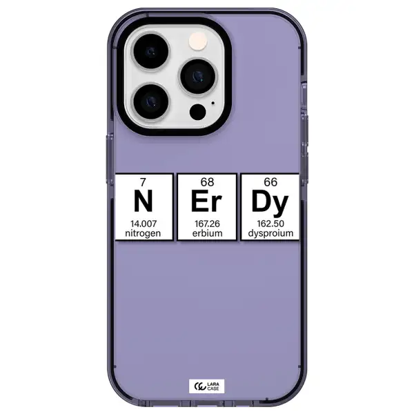 Nerdy Chemical Apple iPhone 14 pro impact Lilac Case