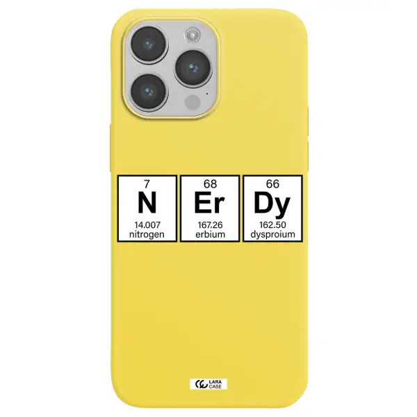 Nerdy Chemical Apple iPhone 14 pro max Silicone canary yellow Case