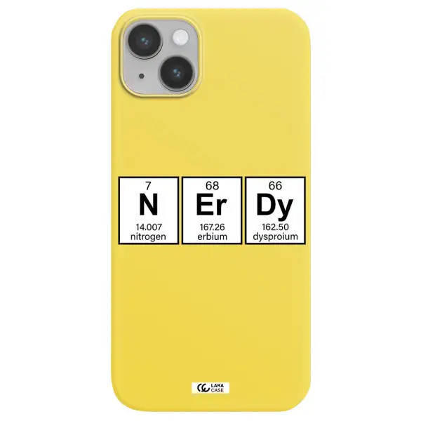 Nerdy Chemical Apple iPhone 14 Silicone canary yellow Case