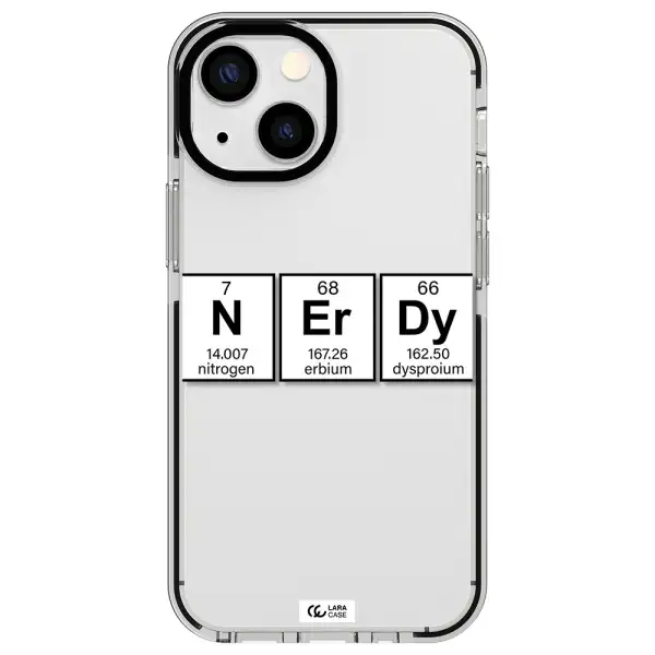 Nerdy Chemical Apple iPhone 15 Plus impact black border Case