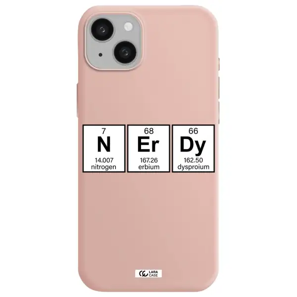 Nerdy Chemical Apple iphone 15 plus Silicone pastel pink Case
